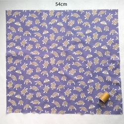 カットクロス カメ柄　紫　オリジナルテキスタイル 4枚目の画像