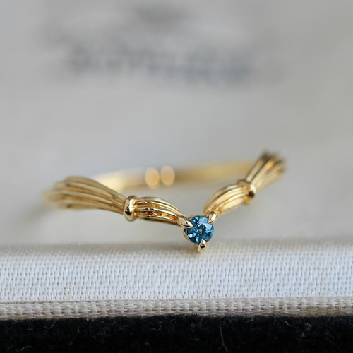 希少石コバルトガーナイトルース天然石リングオーダーリング