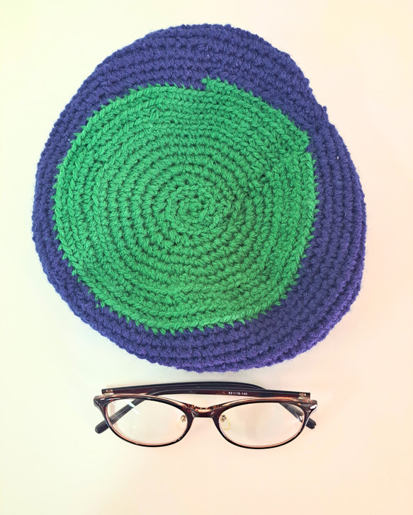 ほかほかベレー帽(青色・緑色) 7枚目の画像