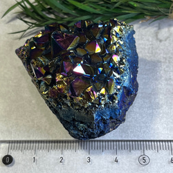 七色の夢໒꒱✨　オーラ　アメジスト　紫水晶　ラフストーン　原石　クラスター 5枚目の画像