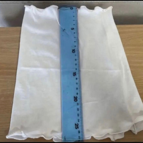 さらさらすべすべ肌感、綿シルクシルキーホワイト手作りネック  