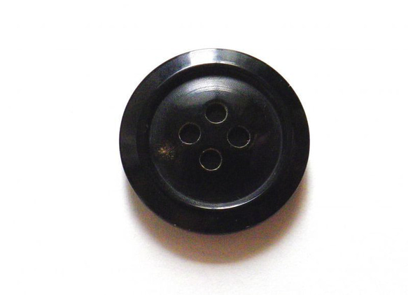 本水牛ボタン オリジナル型　全サイズ有　黒　ツヤ有り　3個セット No.1024 1枚目の画像