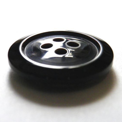 本水牛ボタン オリジナル型　全サイズ有　黒　ツヤ有り　3個セット No.1024 3枚目の画像