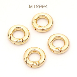 M12994 6個 カラビナ キーホルダー金具 ラウンド ゴールド 3.5×14mm 3 x（2ヶ） 1枚目の画像