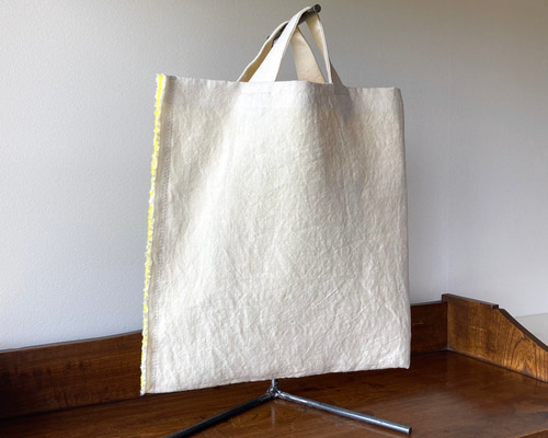リネンのトートバッグ 白 トートバッグ hachiya hamamatsu 通販