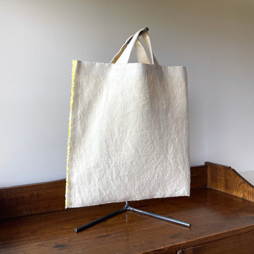 リネンのトートバッグ 白 トートバッグ hachiya hamamatsu 通販