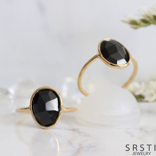 ブラックスピネルK18GPリングB 指輪・リング SRSTI 通販 17514112