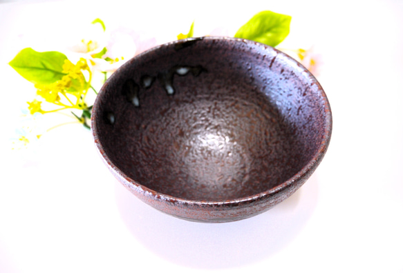 抹茶椀 　雨だれ・鉄さび色　Ⅰ 2枚目の画像