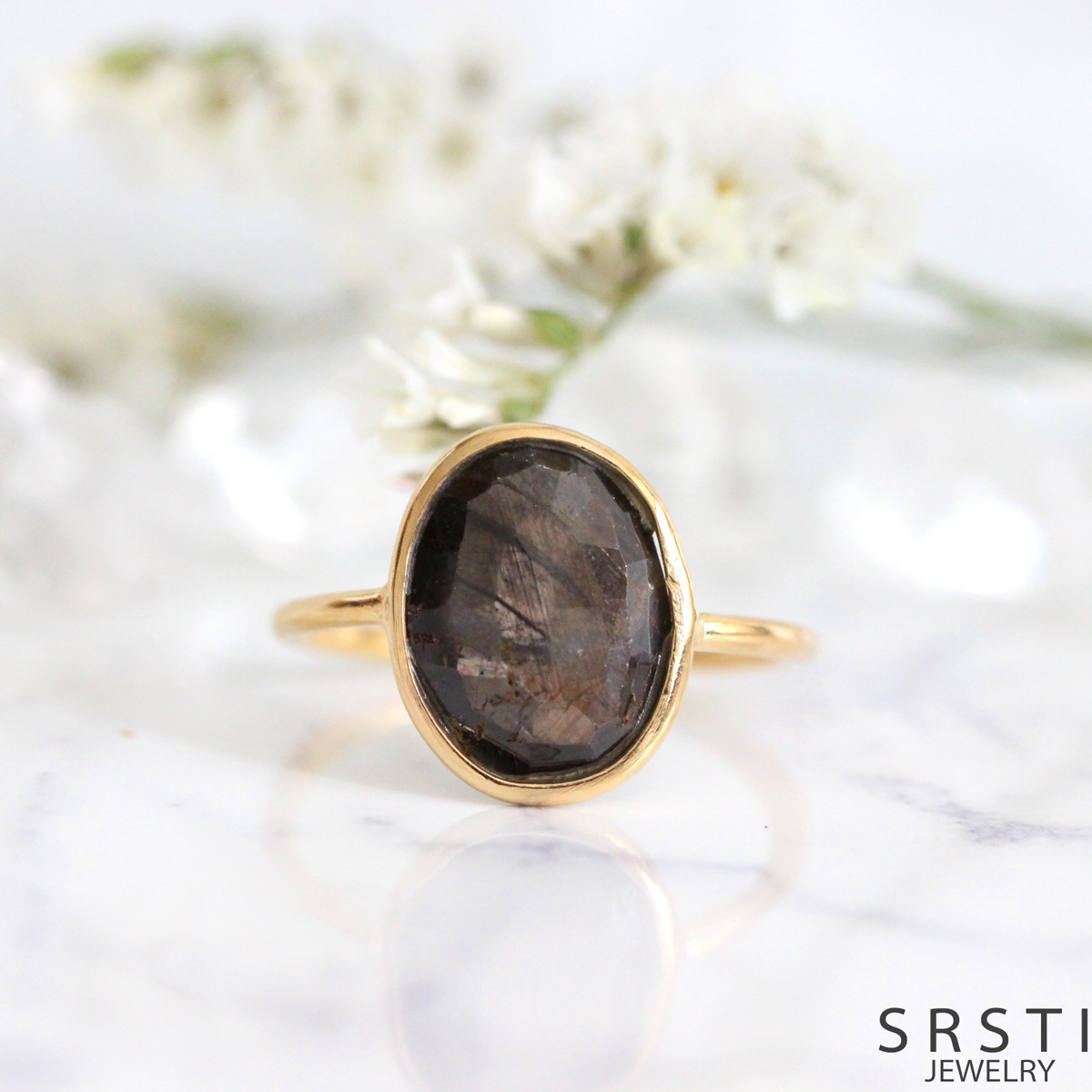 ゴールドシーンサファイア　リング　指輪　スターサファイア ゴールドシーンサファイアK18GPリング 指輪・リング SRSTI 通販