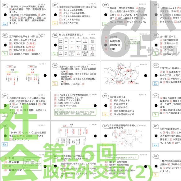 中学受験 暗記カード【6年上 社会・理科 10-17回】組分けテスト対策 予習シリーズ 7枚目の画像