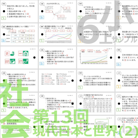 中学受験 暗記カード【6年上 社会・理科 10-17回】組分けテスト対策 予習シリーズ 5枚目の画像