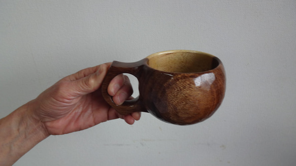 モンキーポッドの一木彫りコーヒーカップ 13枚目の画像