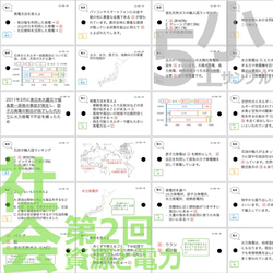 中学受験 暗記カード【5年上 社会 ハーフセット 1-9回】 組分けテスト対策 予習シリーズ 3枚目の画像