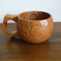 本欅の一木彫りコーヒーカップ 13枚目の画像