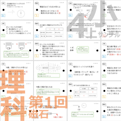 中学受験 暗記カード【4年上 理科 ハーフセット 1-9回】 組分けテスト対策 予習シリーズ 2枚目の画像