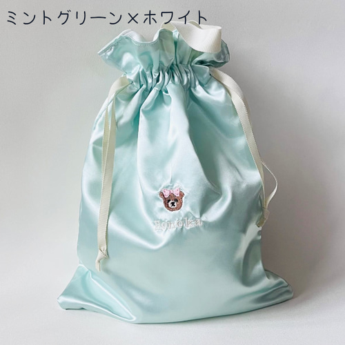 専用ページ【名入れ刺繍可】巾着ショルダーバッグ　ピローケース 楽天市場】【送料無料】Uchinokokamo series アニマル刺繍 巾着