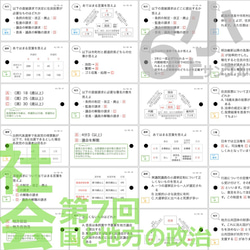 中学受験 暗記カード【6年上 社会 全セット1-17回】予習シリーズ 組分けテスト対策 7枚目の画像