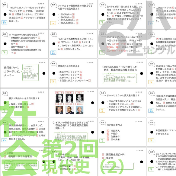 中学受験 暗記カード【6年上 社会 全セット1-17回】予習シリーズ 組分けテスト対策 3枚目の画像