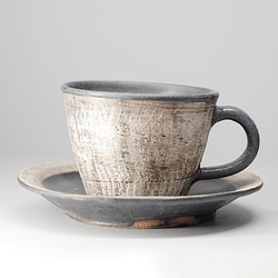おしゃれ「カップ＆ソーサー」コーヒーカップ コップ 陶器 手作り 窯元 風泥舎 fudeisha-104 4枚目の画像