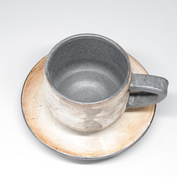 おしゃれ「カップ＆ソーサー（丸）」コーヒーカップ コップ 陶器 手作り 窯元 風泥舎 fudeisha-105 3枚目の画像