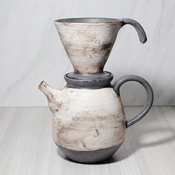 おしゃれ「コーヒーポット・サーバーセット」珈琲 コーヒー用品 陶器 手作り 窯元 風泥舎 fudeisha-501 6枚目の画像