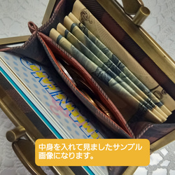 『ミニ財布』和モダン黒猫さん♡お花の小さい財布小物入れ　ピンク系 7枚目の画像