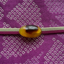 ビンテージ素材のレトロモダンな鼈甲調の簪・帯留めセット「pair KOIKI(Ⅰ)」 13枚目の画像
