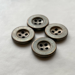 【送料無料】4個 アンティーク ヴィンテージ メタルボタン 昭和 素材 [HB1282] 4枚目の画像