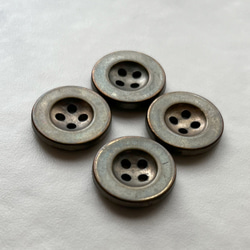 【送料無料】4個 アンティーク ヴィンテージ メタルボタン 昭和 素材 [HB1282] 3枚目の画像