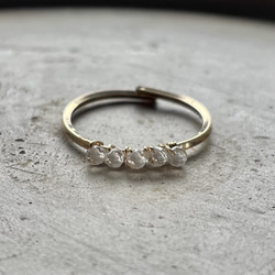 水晶　14kgf　フリーサイズ　極小　リング　指輪　ワイヤーリング　 5枚目の画像