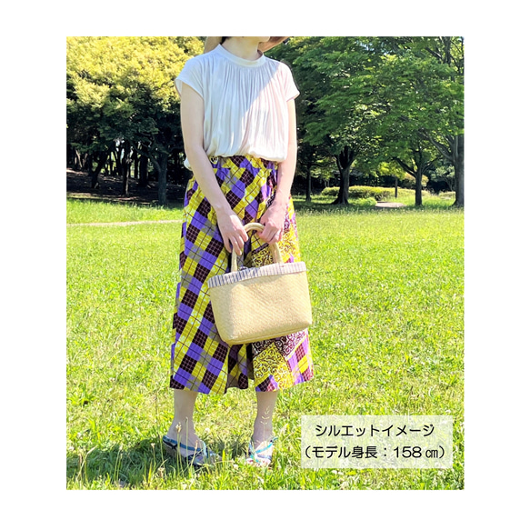 【SALE✦40％OFF】フレアスカート／アフリカンプリント／丈77㎝／damask 6枚目の画像