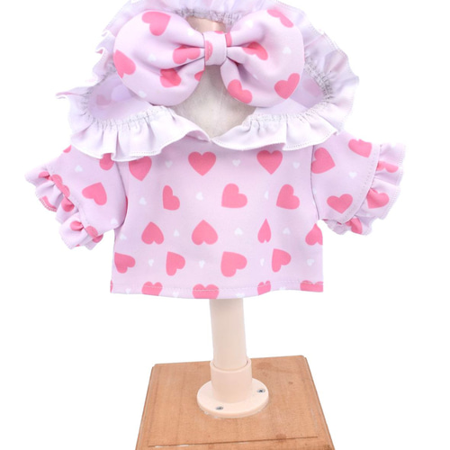 リーナベル用コスチューム　パーカー、リボン、スカート リーナベル 服 着せ替え コスチューム 単品コーデ用 ハート