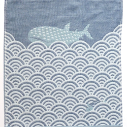 ＯＳＡＫＡＣＯＣＯＮ　３重ガーゼハンカチ　青海波　サイズ34ｃｍ角　綿100％　大阪泉州製 2枚目の画像