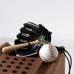 【野球】可愛い 本革レザーチャーム 鞄のチャーム　 9枚目の画像