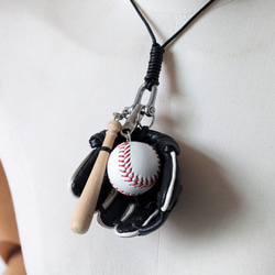 【野球】可愛い 本革レザーチャーム 鞄のチャーム　 7枚目の画像