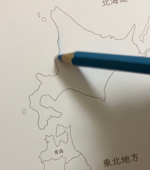 日本地図 白地図 ポスター A4  都道府県 ハンドメイド用 2枚セット 2枚目の画像