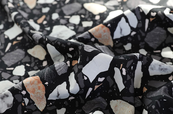 韓国製 テラゾパターン 大理石 マーブル柄 生地 コットン100％シーチング Terrazzo Marble 5枚目の画像