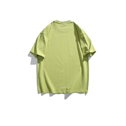 シンプルなデザインの刺繍丸襟綿tシャツ男女ゆったり夏の半袖tシャツ W326 12枚目の画像