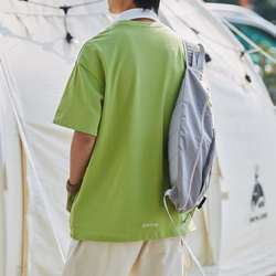 シンプルなデザインの刺繍丸襟綿tシャツ男女ゆったり夏の半袖tシャツ W326 6枚目の画像