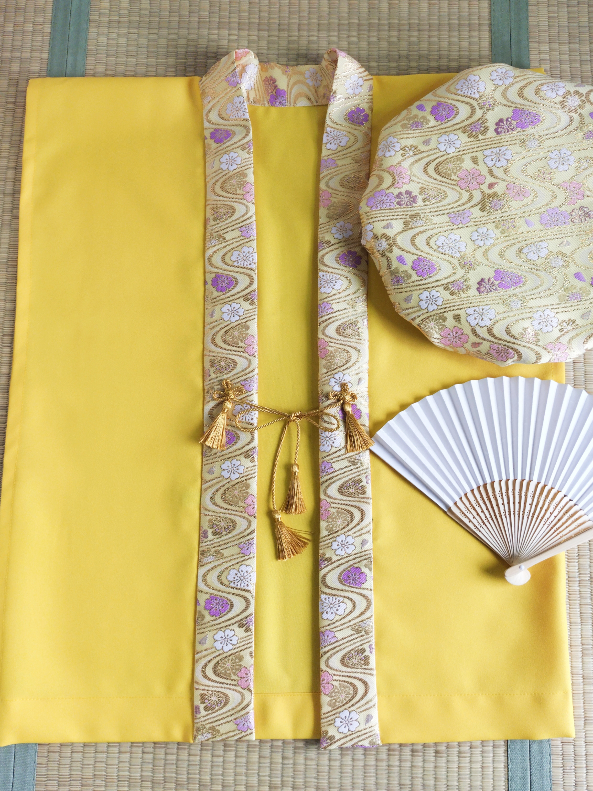 ご長寿祝い『観世水に桜』のちゃんちゃんこ2点セット