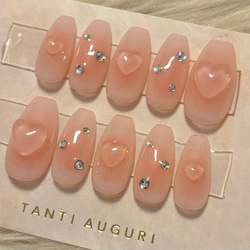 ♥カラフル ストーン ジェルネイルチップ♥ ネイルチップ（つけ