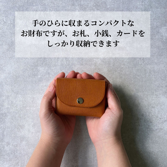 ミニ財布 メンズ レディース 本革 小さい財布 極小財布 手のひらサイズ キャッシュレス 財布 コインケース 極小 6枚目の画像