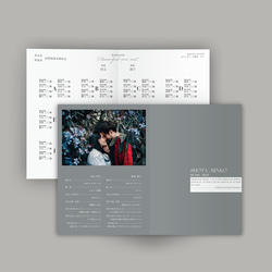 カラーが選べる｜4P プロフィールブック 席次表 ーPeriー　おしゃれ シンプル ミニマル ベーシック 8枚目の画像