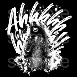 アニマル絶叫黒Tシャツ「Marmot Scream」 2枚目の画像