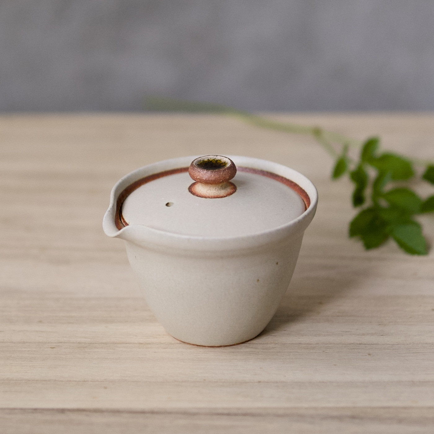 新茶器 急須ヒトリ SHIRO【信楽焼の一人用急須】白 小ぶりな急須 シンプル 茶こし不要 宝瓶 陶器 衛生的 愛着