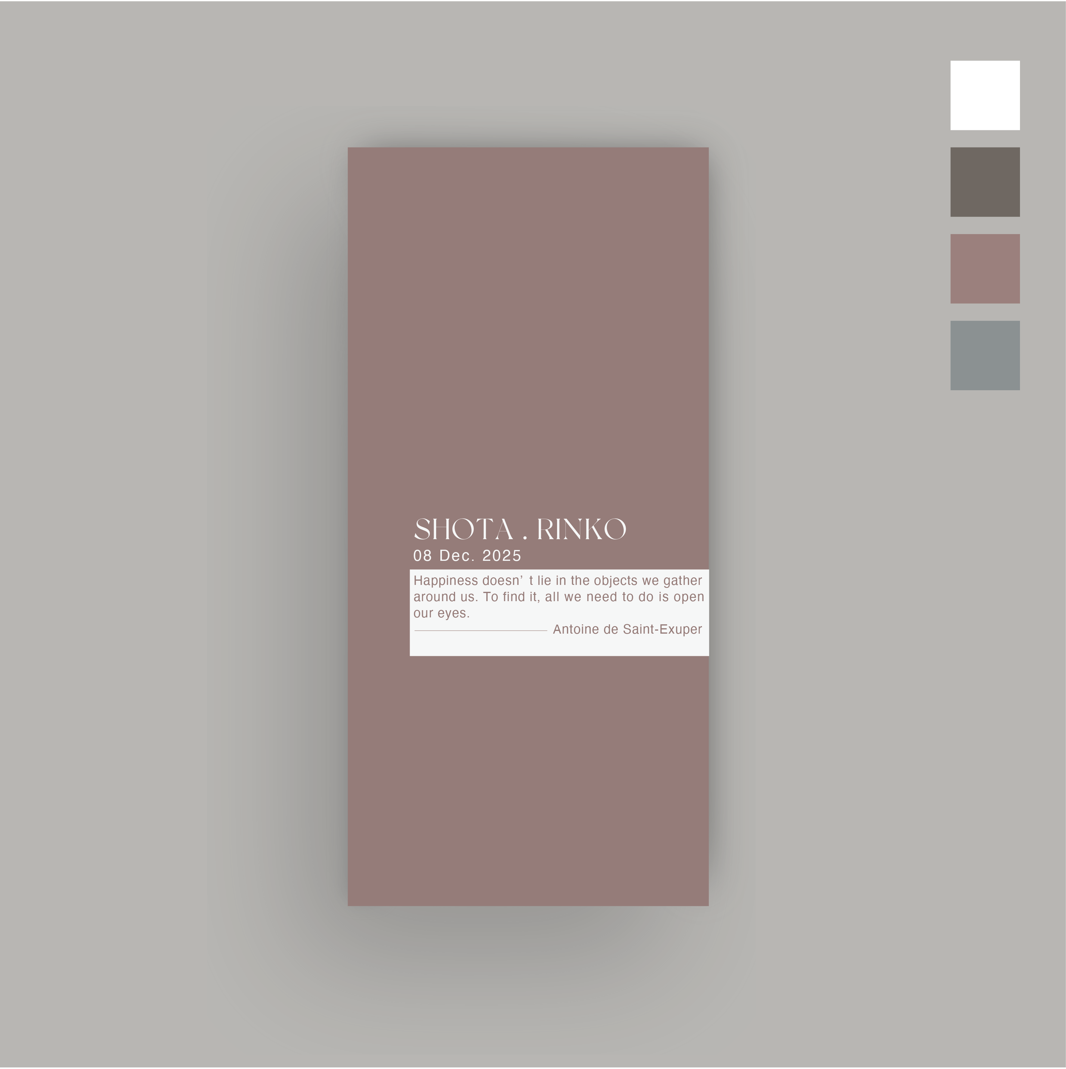 カラーが選べる｜3つ折り席次表 ーPeriー　03PR_00