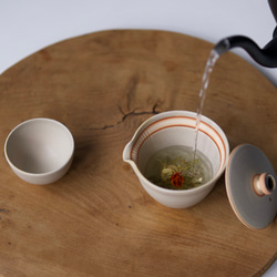 新茶器 小茶碗 SHIRO【信楽焼の小さな湯呑み】陶器 白 手触り良い シンプル 小振りなサイズの湯呑み 5枚目の画像