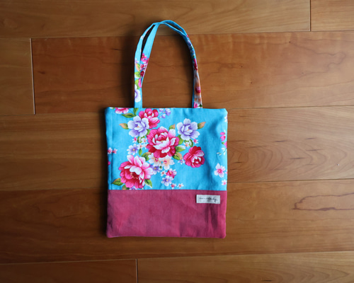 A5がはいるミニトート 客家花布×ピンク トートバッグ MK工房 通販