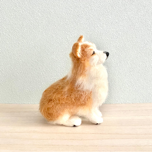 羊毛フェルト 犬 コーギー ウェルシュ・コーギー 犬フィギュア