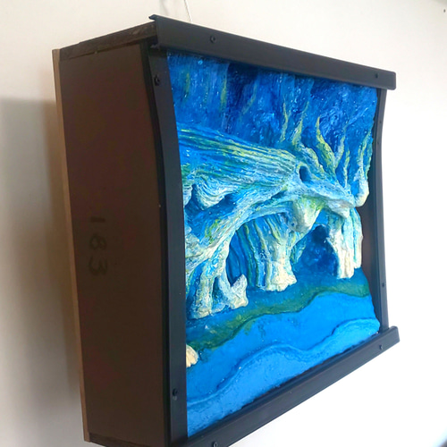 未来アート「青の洞窟」（クレイ絵画） 絵画 山川善作 通販